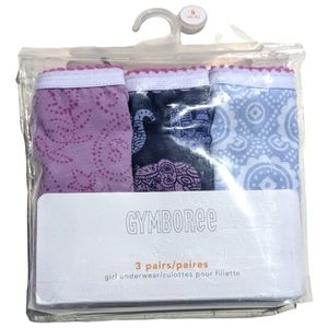 Gymboree Girls S 5-6 Paisley/Elephant/Blue Underwear (3)